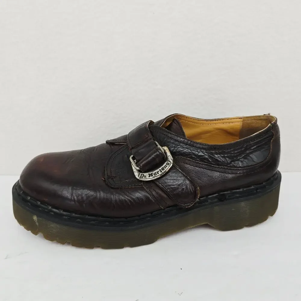 Vintage Dr. Martens Men's Mie Oxford Loafers Platform Chunky Brown 12